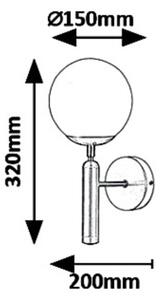 Rabalux 5351 - Zidna svjetiljka DIVINA 1xE14/9W/230V