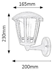 Rabalux 8126 - LED Vanjska zidna svjetiljka SORRENTO LED/8W/230V IP44