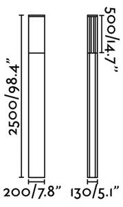 FARO 74444E - Vanjska lampa DATNA 2G11/36W/230V IP65