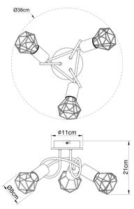 Globo 54802S-3 - Reflektorska svjetiljka XARA 3xE14/40W/230V