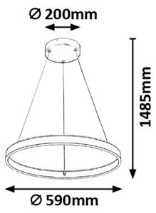 Rabalux 6299 - LED Prigušivi luster na sajli OTHELLO LED/36W/230V + DU