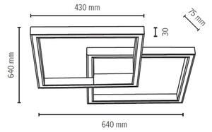 Spot-Light 91405274 - LED Prigušiva svjetiljka RAMME LED/48W/230V + DU mat hrast