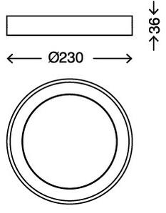 Briloner 7300-012 - LED Stropna svjetiljka LED/18W/230V