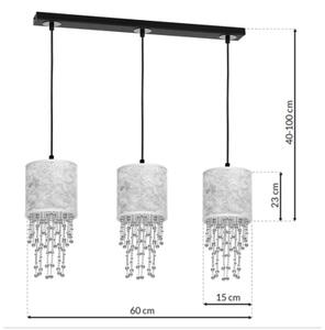 Luster na sajli ALMERIA 3xE27/60W/230V