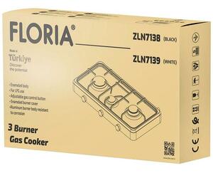 Floria Plinski rešo sa 3 plamenika, bijela - ZLN7139 32350