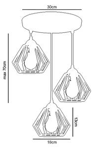 Luster na sajli CEED 3xE27/60W/230V bijela