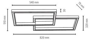 Spot-Light 91402274 - LED Prigušiva svjetiljka RAMME LED/48W/230V + DU mat hrast