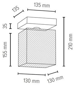 Spot-Light 8175174 - Stropna svjetiljka NORMAN WOOD 1xE27/25W/230V mat hrast