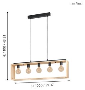 Eglo 43414 - Luster na sajli FAMBOROUGH 5xE27/40W/230V