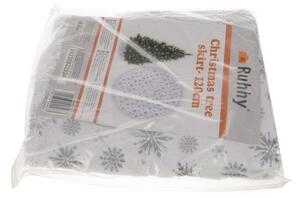 JAKS PODLOGA ZA BOŽIĆNO DRVCE BIJELO-SREBRENA 90CM