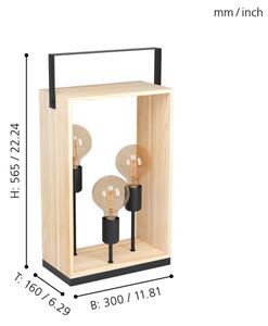 Eglo 43416 - Stolna lampa FAMBOROUGH 3xE27/40W/230V