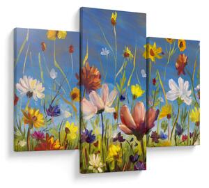 Naslikana slika procvjetale livade (90x60 cm)