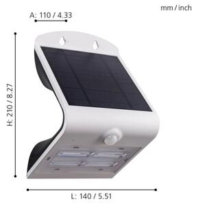 Eglo 98757 - Solarna svjetiljka sa senzorom LAMOZZO LED/3,2W/3,7V IP54