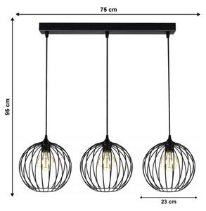 Luster na sajli MATT 3xE27/60W/230V