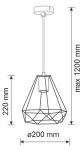 Luster na sajli VIGO 1xE27/20W/230V