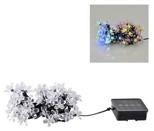 LED RGB Solarni lanac FLOWER 50xLED/1,2V IP44