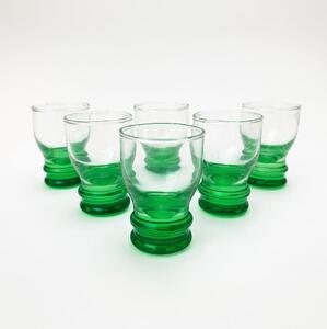Set 6x čaša za liker prozirna zelena