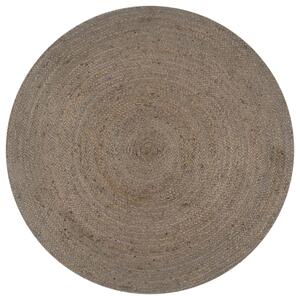VidaXL Ručno rađeni tepih od jute okrugli 120 cm sivi