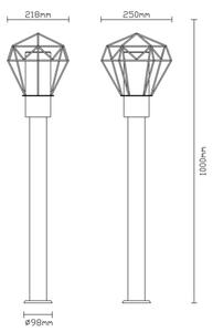 Globo 31357 - Vanjska lampa HORACE 1xE27/15W/230V IP44