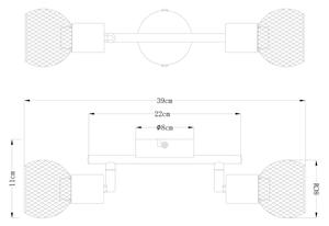 Globo 54028-2 - Reflektorska svjetiljka FIASTRA 2xE14/40W/230V