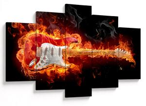 Slika - Gitara u plamenu (150x105 cm)