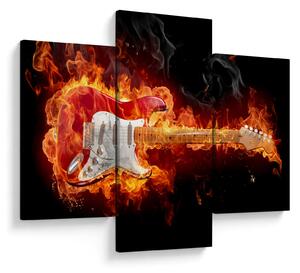 Slika - Gitara u plamenu (90x60 cm)