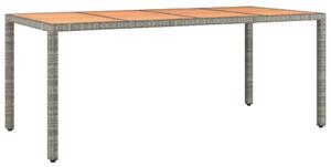 VidaXL Vrtni stol s drvenom pločom sivi od poliratana i drva bagrema