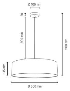 Spot-Light 57650127 - Luster na sajli JOSEFINA 3xE27/25W/230V