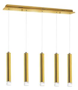 LED Luster na sajli GOLDIE 5xLED/25W/230V zlatna