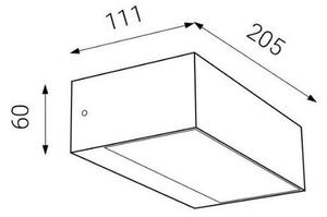 LED2 - LED VVanjska zidna svjetiljka KVADER LED/9W/230V IP54