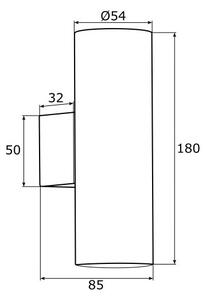 Argon 0909 - Zidna svjetiljka MITOS 2xGU10/5W/230V crna