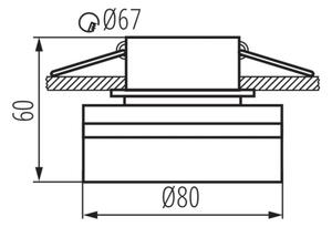 Kanlux 29238 - Ugradbena svjetiljka GOVIK 10W bijela