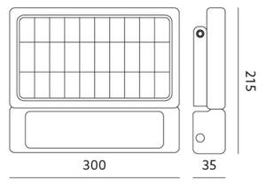 LED Solarni reflektor sa senzorom LED/10W/3,7V 4000K IP65