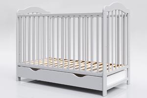 Dječji krevetić Alek s odvojivim letvicama - sivi 120x60 cm krevet bez prostora za skladištenje