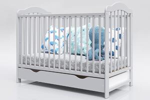Dječji krevetić Alek s odvojivim letvicama - sivi 120x60 cm krevet bez prostora za skladištenje