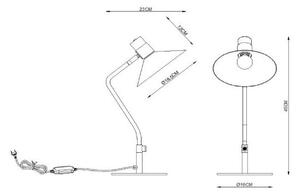 Lucide 05528/01/30 - Prigušiva stolna lampa PEPIJN 1xE14/40W/230V