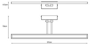 Lucide 48203/12/11 - LED Svjetiljka za slike ERWAN LED/13W/230V IP21 sjajni krom