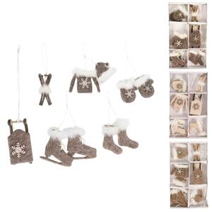 Set božićnih visećih dekoracija CHRISTMAS SYMBOLS 6 kom - više boja