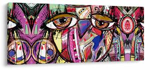 Slika - Ulična umetnost - sova (120x50 cm)