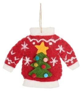 Tekstilni ukras za božićno drvce Christmas Jumper – Sass & Belle