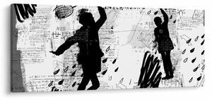 Slika - Ulična umetnost - vrvež (120x50 cm)