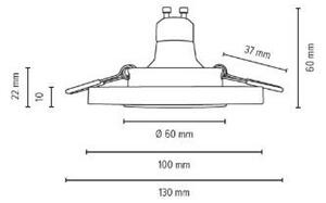 Spot-Light 2515339-SET 3x LED Ugradbena svjetiljka VITAR 1xGU10/5W/230V pješčenjak