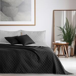 Crno-sivi dvostrani pokrivač od mikrovlakana DecoKing Axel, 170 x 210 cm