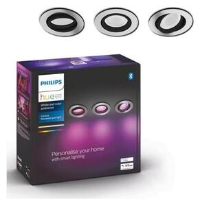 Philips - SET 3x LED RGB Prigušiva ugradbena svjetiljka Hue 1xGU10/5,7W/230V