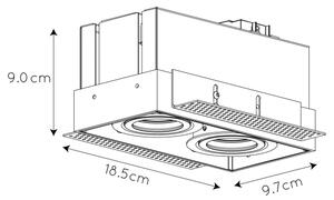 Lucide 09925/02/30 - Ugradbena svjetiljka TRIMLESS 2xGU10/50W/230V crna