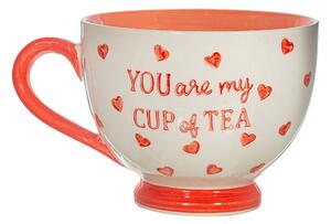Crvena/bijela keramička šalica 400 ml You are My Cup of Tea – Sass & Belle