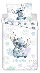Bijela pamučna dječja posteljina za krevet za jednu osobu 140x200 cm Lilo and Stitch "Ohana White" – Jerry Fabrics