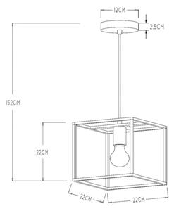 Lucide 00424/01/30 - Luster na sajli RUBEN 1xE27/40W/230V