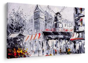 Slika - Ulica v Parizu, oljna slika (90x60 cm)