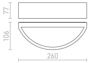 RED -Design Rendl- R10364 - Vanjska zidna svjetiljka LESA 1xE27/26W/230V IP54